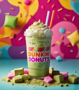 Matcha latte frozen drink