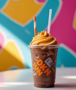 Chocolate pumpkin swirl frozen drink